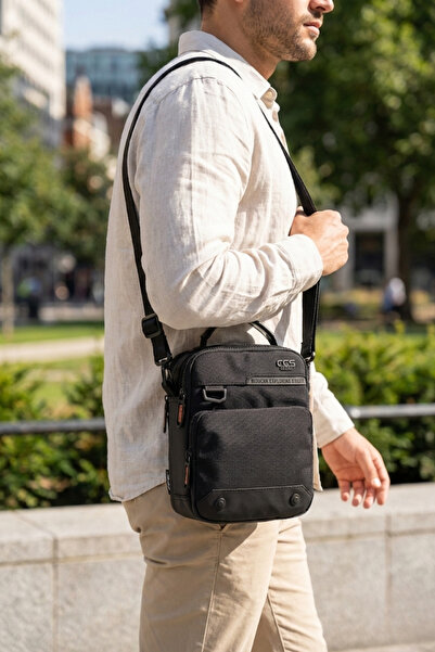 ÇÇS 31250 حقيبة يد بحزام كتف، حقيبة كروس، حقيبة كتف، لون أسود