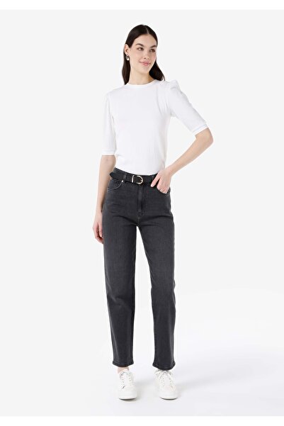 Colin's 884 Lauren Regular Fit Ψηλόμεσο ίσιο μαύρο παντελόνι για γυναίκες