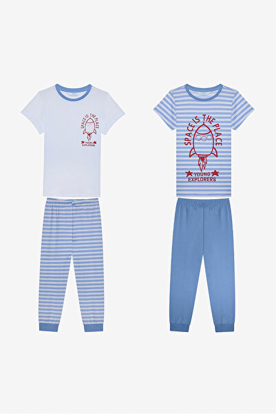 Penti Erkek Çocuk Space Boy Pamuklu 2li Çok Renkli Pijama Takımı