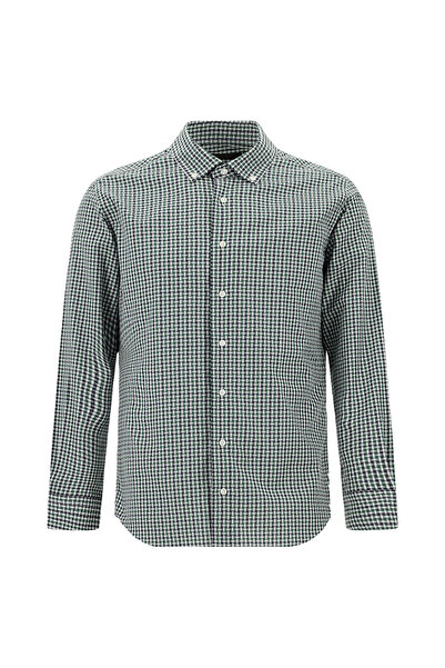 Abdullah Kiğılı Довгий рукав, облягаючий крій, ґудзикований комір, бавовняна ...