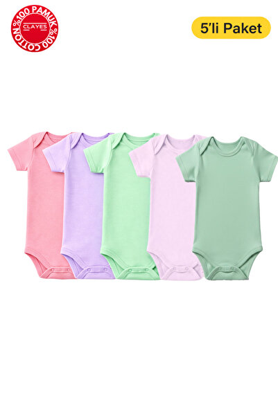 CLAYES Zıbın Newborn Newborn Baby Bodysuit with Snap Fasteners on the Bottom,...