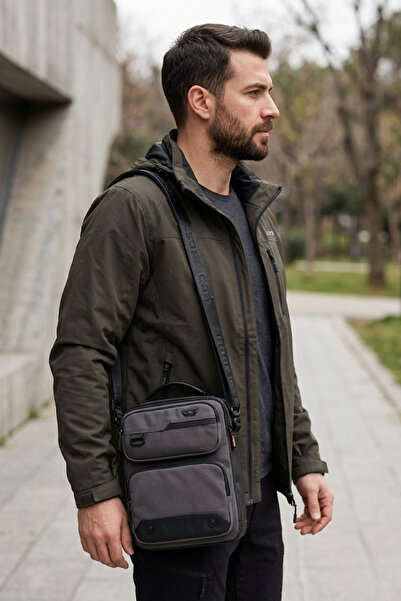 ÇÇS 31251 حقيبة يد بحزام كتف، حقيبة كروس، حقيبة كتف، رمادي