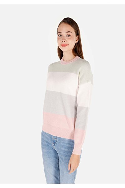 Colin's Regular Fit Yuvarlak Yaka Kadın Çok Renkli Kazak