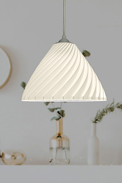 Bambulamp Origami Beyaz Avize Yatak Odası, Oturma Odası Tekli Sarkıt Avize (B...