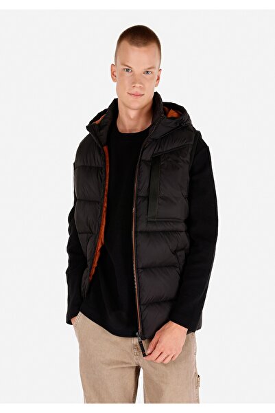 Colin's Regular Fit Kapüşonlu Erkek Siyah Yelek