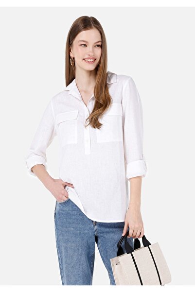 Colin's Beyaz Kadın Bluz U.kol