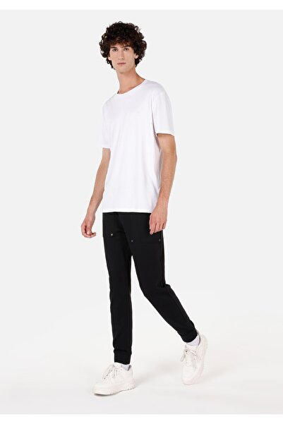 Colin's Slim Fit Orta Bel Erkek Siyah Eşofman Altı