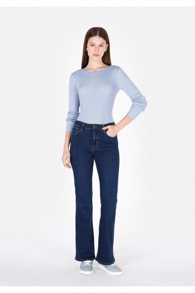 Colin's 791 Monıca بنطال جينز نسائي ذو قصة متوسطة الخصر باللون الأزرق الداكن