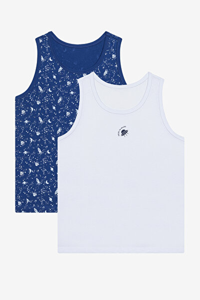 Penti Boy's Explore the Universe Cotton 2-Piece Multi-Colored Undershirt