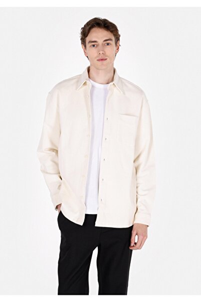 Colin's قميص رجالي ذو قصة عادية ورقبة مستقيمة وأكمام طويلة