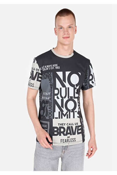 Colin's Tricou gri pentru bărbați - cu mâneci tăiate