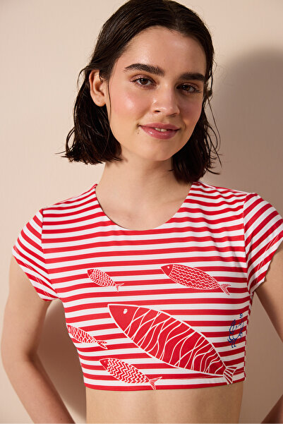 Penti Finy Tee Striped Bikini Top