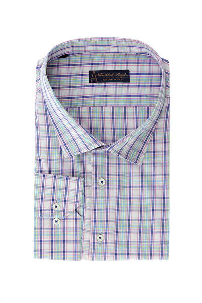 Abdullah Kiğılı Büyük Beden Uzun Kol Spor Ekose Pamuk Gömlek