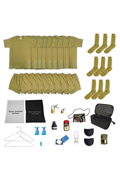 KORDAK 9-Piece Basic Soldier Set - Military T-Shirt Boxer Socks Powder