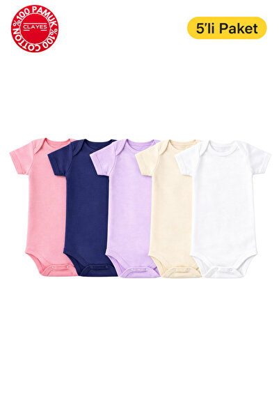 CLAYES Zıbın Newborn Newborn Baby Bodysuit with Snap Fasteners on the Bottom,...