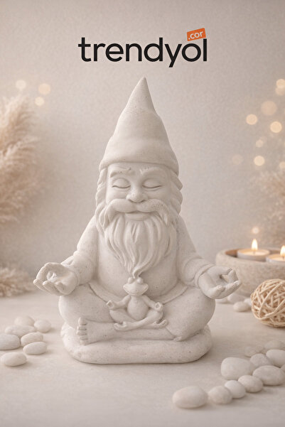 Home Dekoratif Meditasyon Yapan Bahçe Cücesi Biblo – Polyester Yoga Gnome Hey...