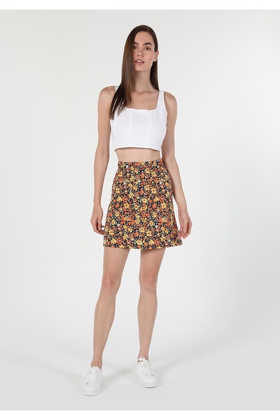 Colin's Regular Fit Çiçekli Kadın Çok Renkli Etek