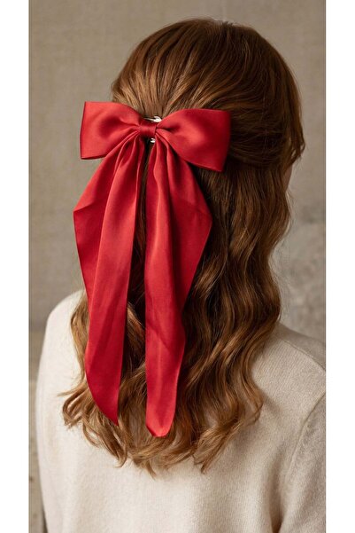 Katia&Bony Σατέν Φιόγκος Αυτόματο Κούμπωμα Κόκκινο