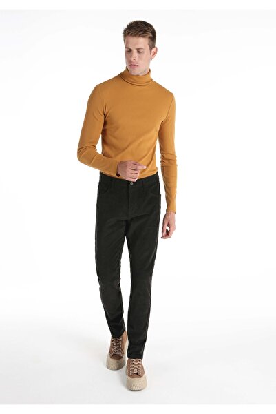 Colin's Pantaloni verzi pentru bărbați, cu talie medie, cu picioare drepte