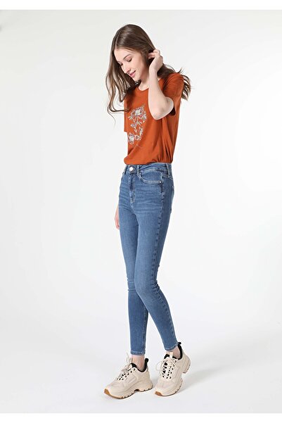 Colin's Skinny Fit Yüksel Bel Dar Paça Fermuarlı Kadın Denim Jean Pantolon