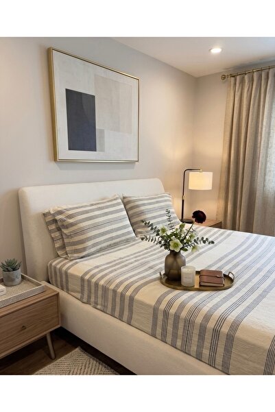 Monochrome Tekstil Monochrome 2 Layer Muslin Sheet and Pillowcase Set - 100% ...