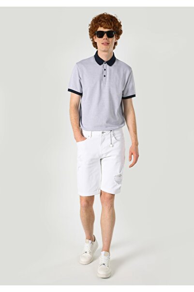 Colin's Straight Fit Düşük Bel Erkek Beyaz Jean Şort