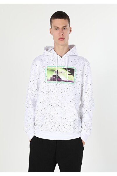 Colin's Ανδρικό λευκό φούτερ Regular Fit