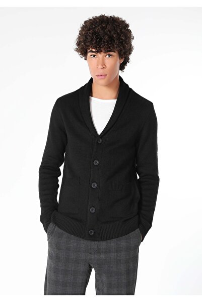 Colin's Чорний кардиган Slim Fit для чоловіків