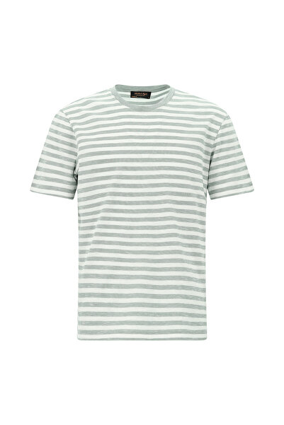 Abdullah Kiğılı Tricou cu dungi din bumbac mercerizat cu decolteu rotund