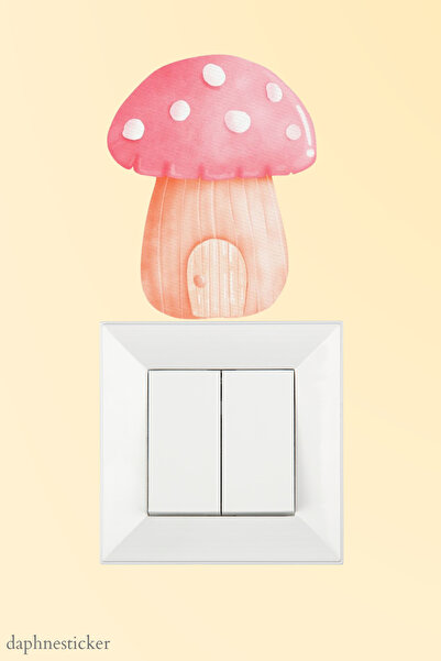 Tasarım Αυτοκόλλητο πρίζας παιδικού δωματίου Soft Mushroom Baby