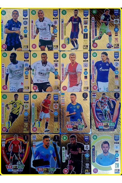 OYUNCAKSAHİLİ Football 77 Pieces Collector Flexible Card Gold 3d Size Gold Box Ronaldo Game Card Metalized