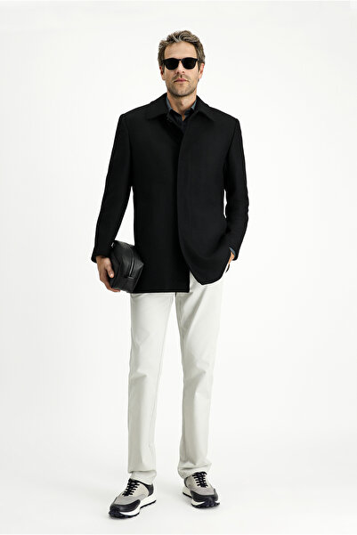 Kiğılı Yünlü Klasik Kaban