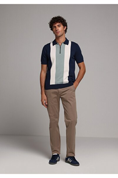 Colin's Pantaloni bej pentru bărbați, cu talie medie, cu picioare drepte