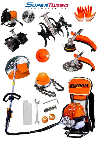 stilmax SUPERTURBO Arazi Seti 20HPX Sırt Tipi Tırpan Ot Biçme + 2'Lİ Toprak E...