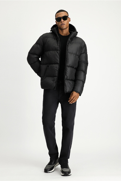 Kiğılı Slim Fit Slim Fit Hooded Sports Puffer Παλτό