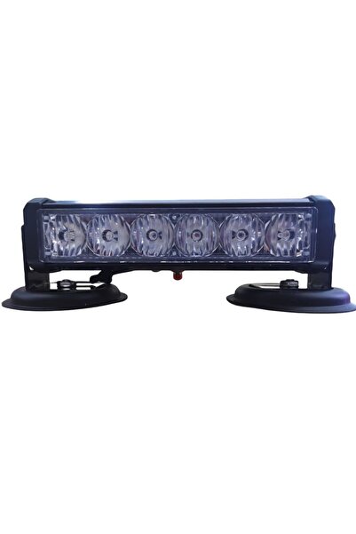 Space Tepe çakar lamba mıknatıslı vantuzlu 21 fonksiyonlu 15,5cm 6 ledli kırm...