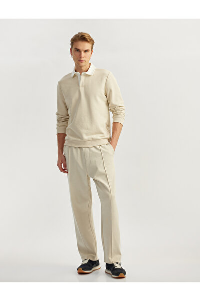 Koton Βαμβακερή τσέπη με λεπτομέρεια με ραβδώσεις με κορδόνια στη μέση