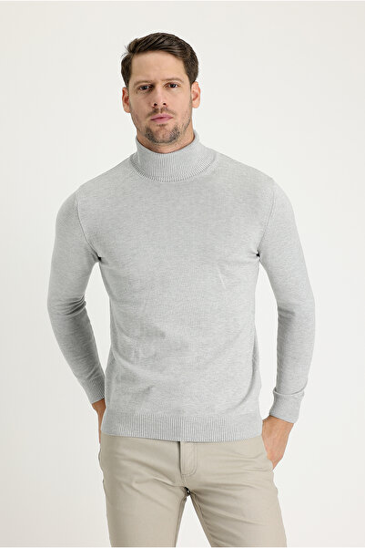 Kiğılı Pulover din bumbac cu decolteu cu croiala regulata