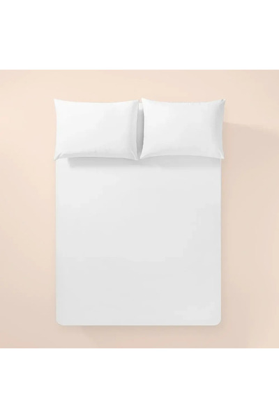 Penelope Cearşaf de pat 100% bumbac percale 160x200 cm alb - Seria Pure