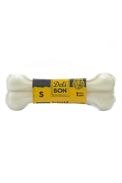 Delibon Pres Deri Köpek Çiğneme Kemiği S (12 cm) Beyaz