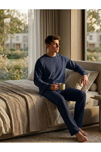 Bella Dossi Ανδρικό άνετο σετ πιτζάμες με 2 κλωστές και ραφές Karyoka