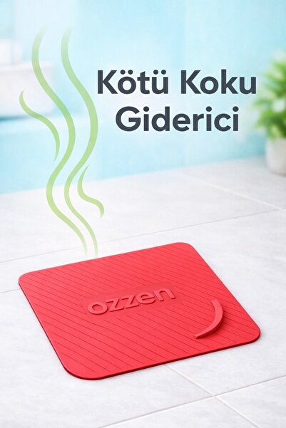 ozzen KIRMIZI Kötü Koku Böcek Önleyici Silikon Mat Banyo Mutfak Lavabo Balkon...