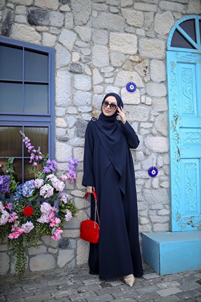 NS Moda فستان تيسيتهر نور باللون الأزرق الداكن - موديل 566