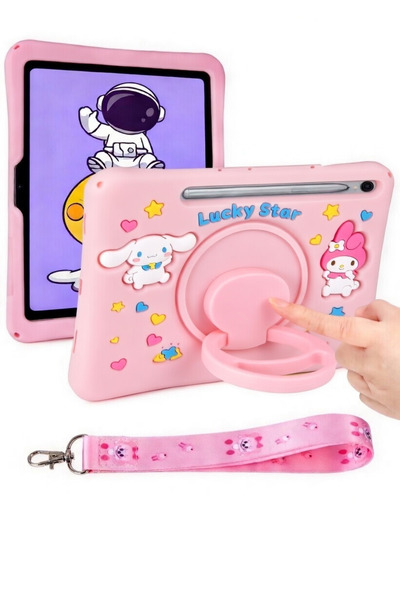 TEKNETSTORE Galaxy Tab S9 Fe/s10 Fe/S10 Lite 10.9 Kılıf Lucky Star Askılı Sta...