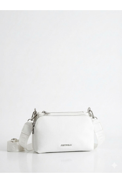 Just Polo Original Justpolo Small Size 3-Compartment Soft Leather Shoulder Ba...