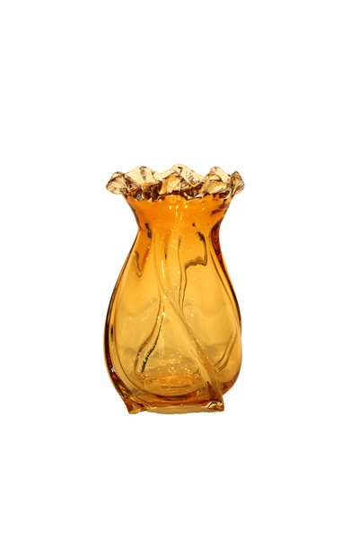 Lucky Art Glass Amber Knuckle Kç Vase 12X12X19Cm