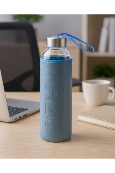 H2O Deri Kilifli 500 ML. Cam Matara