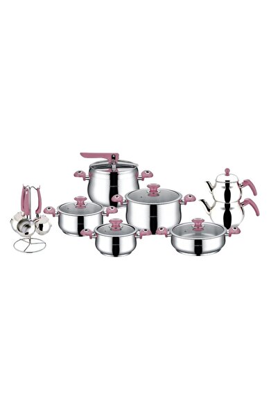 Remetta 18 Parça Çelik Tencere Çeyiz Seti Düdüklü Tencere Çaydanlık Cezve Set...