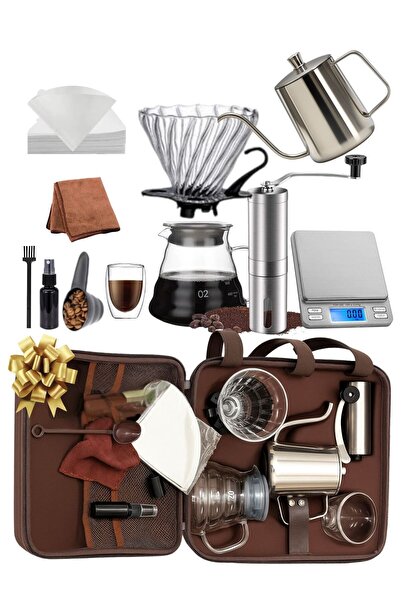 DOPPİO Portable V60 Coffee Brewing Kit – Complete Pour Over Coffee Set with G...