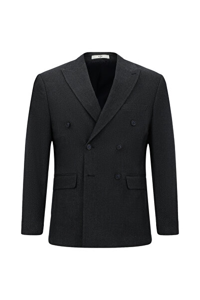 Kiğılı Jachetă Regular Fit Dobby cu două rânduri de nasturi